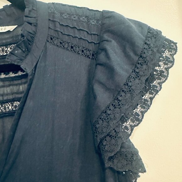 Veronica Beard Satori Eyelet Blue Short Sleeve Maxi Dress | Size 0 - Picture 6 of 16